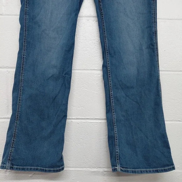 Ariat Rebar Perfect Rise Boot Jeans Womens Size 20WR Malibu Blue Riveter - Picture 3 of 16